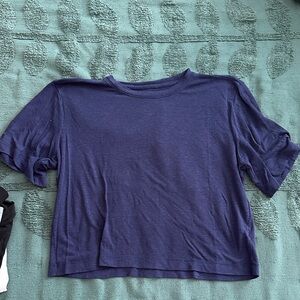 Universal Thread loose crop linen blend tee medium